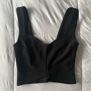 abercrombie & fitch black crop top